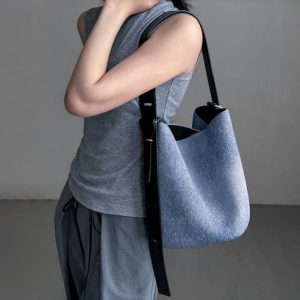 여성 빈티지 물통 가방 고급스러운 핸드백 숄더 크로스백